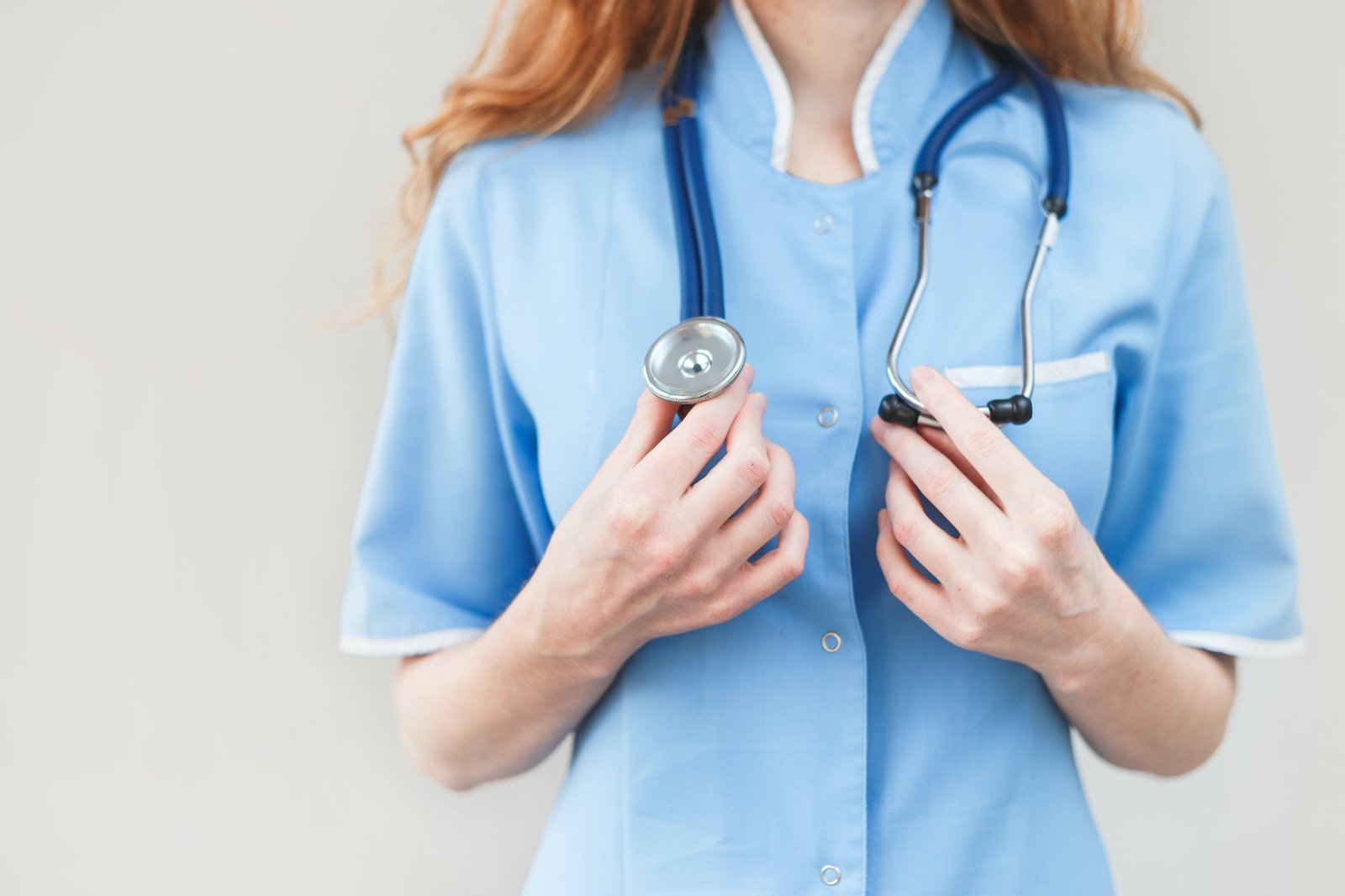 Young female doctor with stethoscope